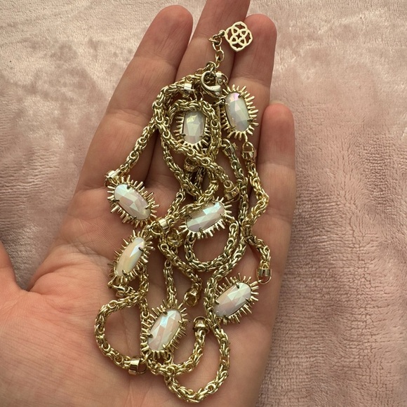 Vintage Kendra Scott Leighton Necklace in White Iridescent, Rare & HTF - Picture 6 of 7